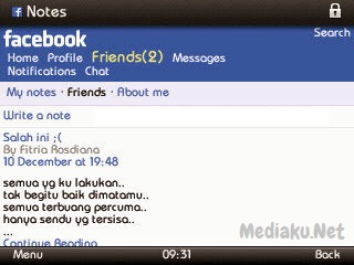 Melihat Catatan Di Facebook Lewat HP