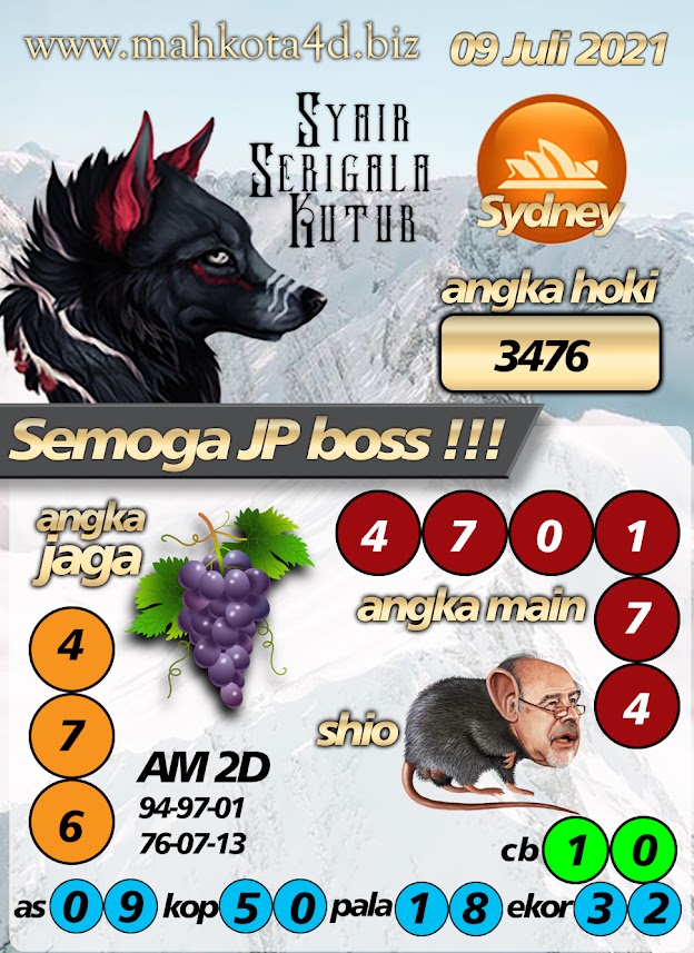 Syair Prediksi Togel Sydney - SDY Jum'at, 9 - Juli - 2021