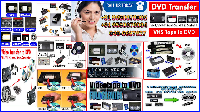 VCR VHS Cassette to Pendrive or Hard drive Conversion,Audio Cassette Tape Conversion Service ,Digital Conversion ,Vhs Cassette (VCR) VHS-C Cassette Hi8,Video8 Cassettes Mini DV Cassettes Audio Cassette Conversion