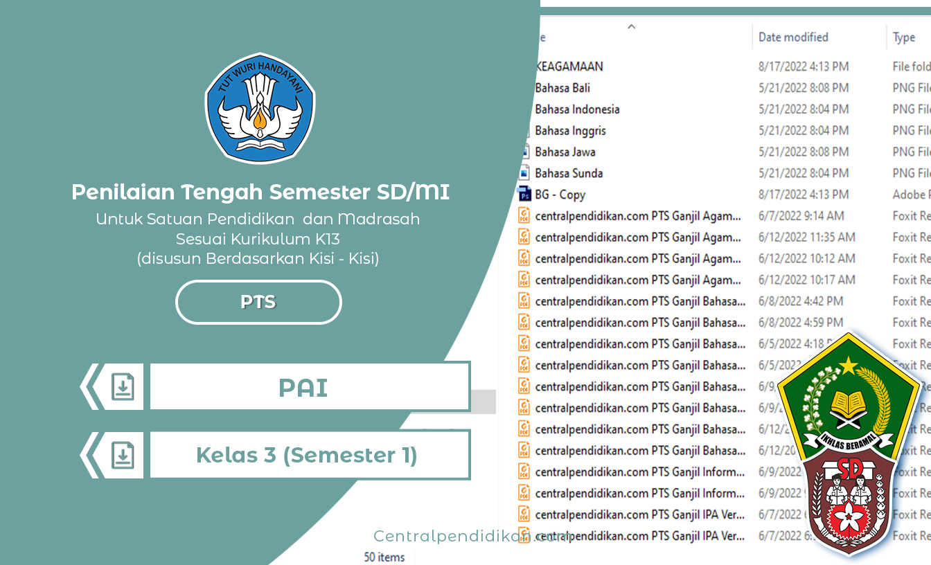 Contoh Soal PTS PAI Kelas 3 Semester 1 2022 (Ganjil)