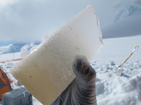 Ice cores from Mount Hunter in Alaska's Denali National Park and Mount Logan in Canada were used in an analysis of over 1,000 years of history of the Aleutian Low pressure system that drives storm activity in the North Pacific. (Credit: Bradley Markle) Click to Enlarge.