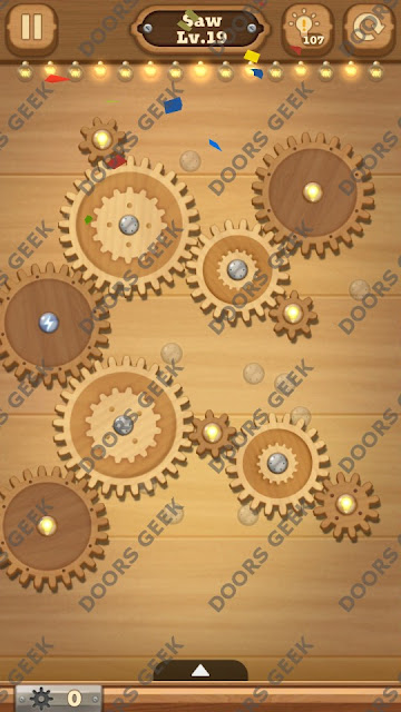 Fix it: Gear Puzzle [Saw] Level 19 Solution, Cheats, Walkthrough for Android, iPhone, iPad and iPod