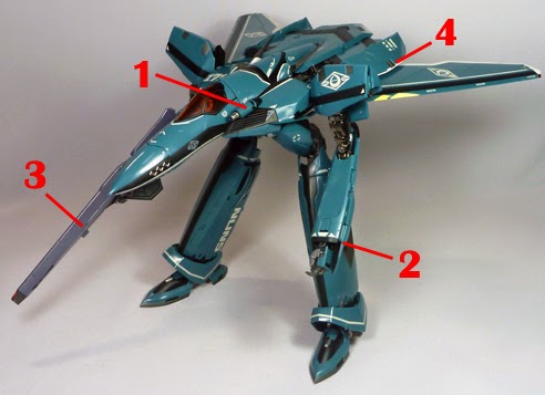 Macross Frontier VF-171 Nightmare Plus Armament weapon position