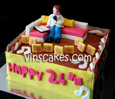 birthday cake boyfriend. theme irthday cake from