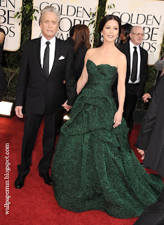 Michael Douglas and Catherine Zeta Jones attends the 68th Annual Golden Globe Awards