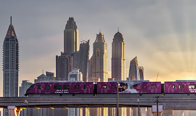 Architecture City Skyscrapers Dubai Tram Rail