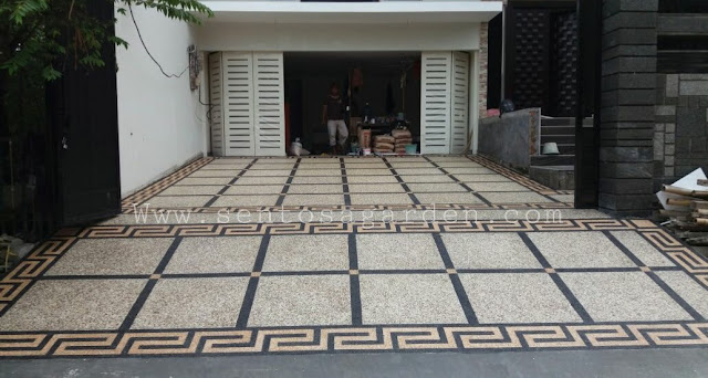 Lantai batu sikat (carport)