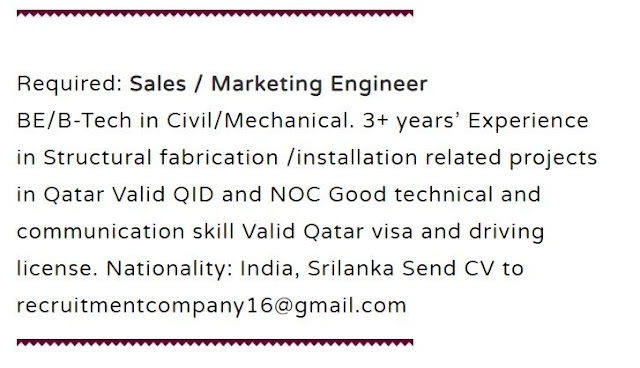 Jobs Vacancies In Qatar From Tomorrow, 22 April 2024