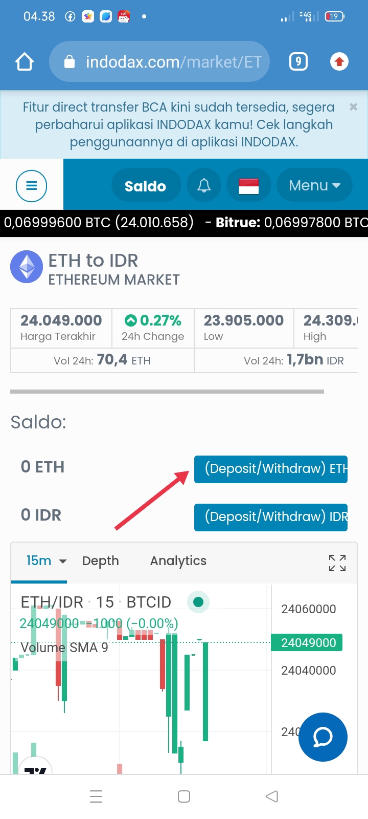 Cara kirim koin ETH (Ether) dari Metamask ke Indodax