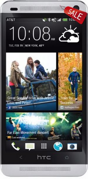 HTC One 4G Android Phone, Glacial Silver (AT&T)