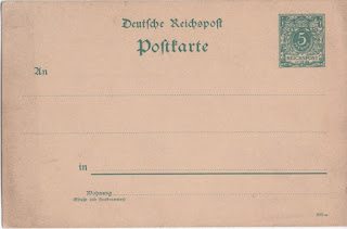 1891 Postkarte da 5 Pfennig