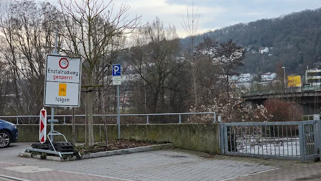 Enztalradweg gesperrt