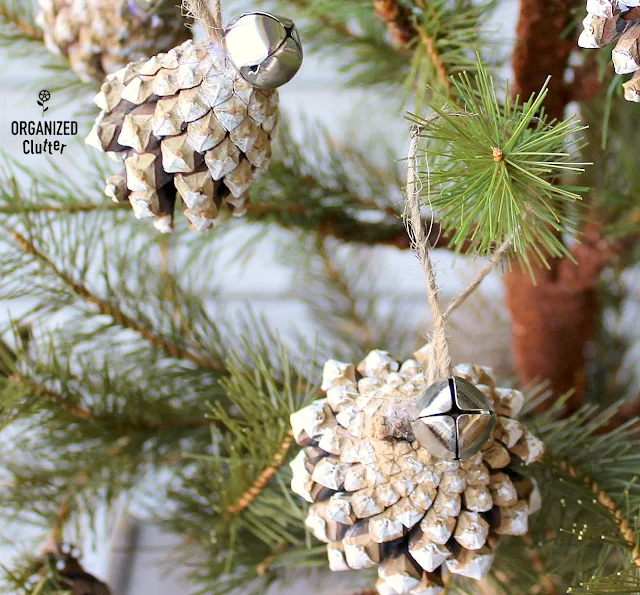 Semi-Homemade Pinecone Ornaments #DollarGeneral #Christmasdecor #Christmastreeornaments #semihomemadeornaments