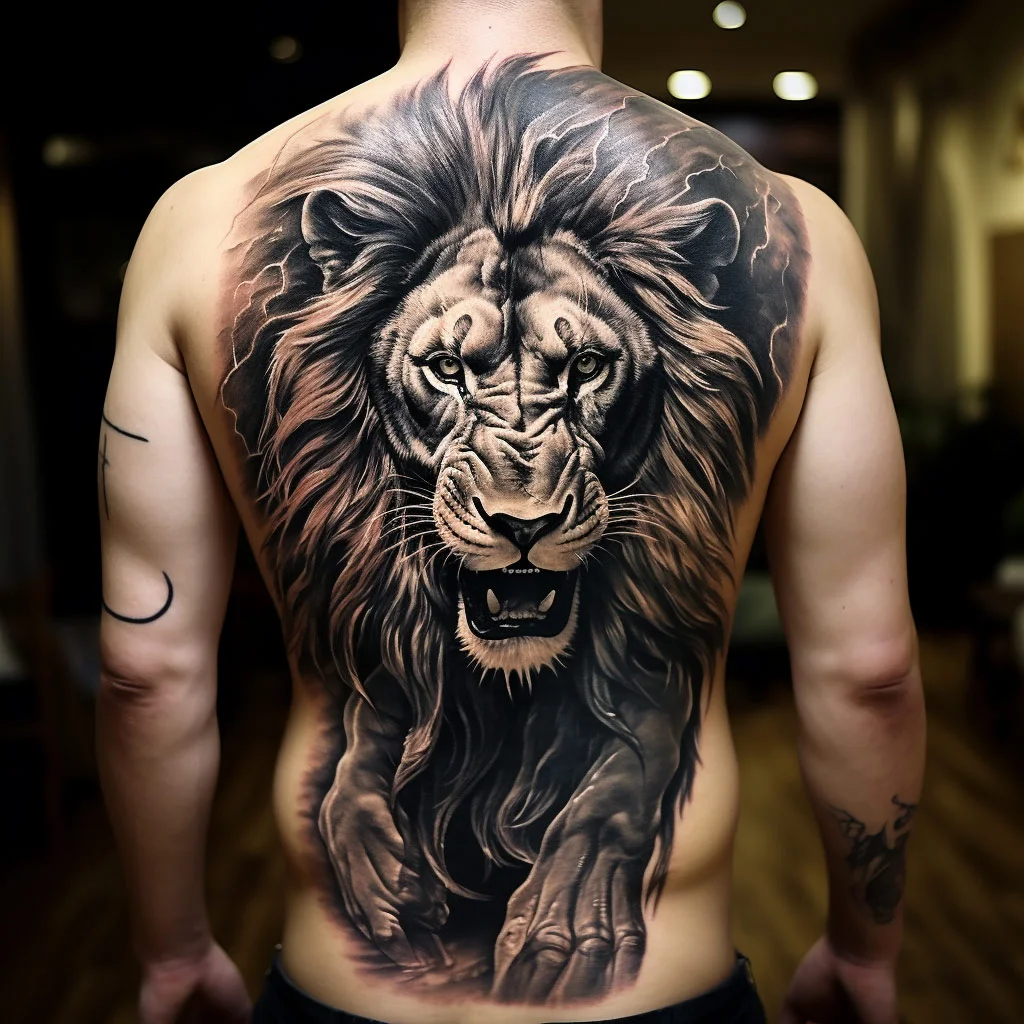 Tatuaje de león