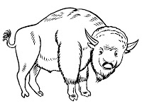 blue bison coloring pages