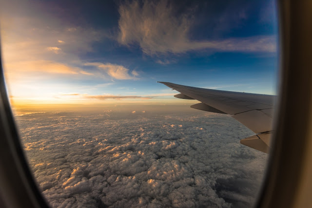 desktop, wallpapers, screensavers, backgrounds, plane, view, sunset