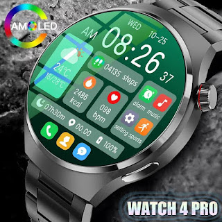 New GT4 Pro Smart Watch Men GPS Trajectory NFC AMOLED 360*360 HD Screen Wireless Call IP68 Waterproof