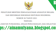 PERMENPAN RB NOMOR 26 TAHUN 2021 TENTANG JABATAN FUNGSIONAL ANALIS
PENGUSAHAAN JASA KELAUTAN (APJK)