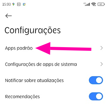 Apps padrão