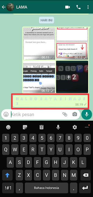 CARA MENGUBAH FONT Whatsapp