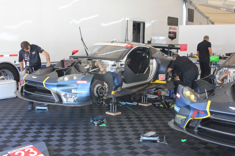 For every hour on the track there can be over 3 hours of preparation.  Unfortunately, the Aston Martin GTD PRO #23 dropped out of the race after 11 hours due to mechanical issues.