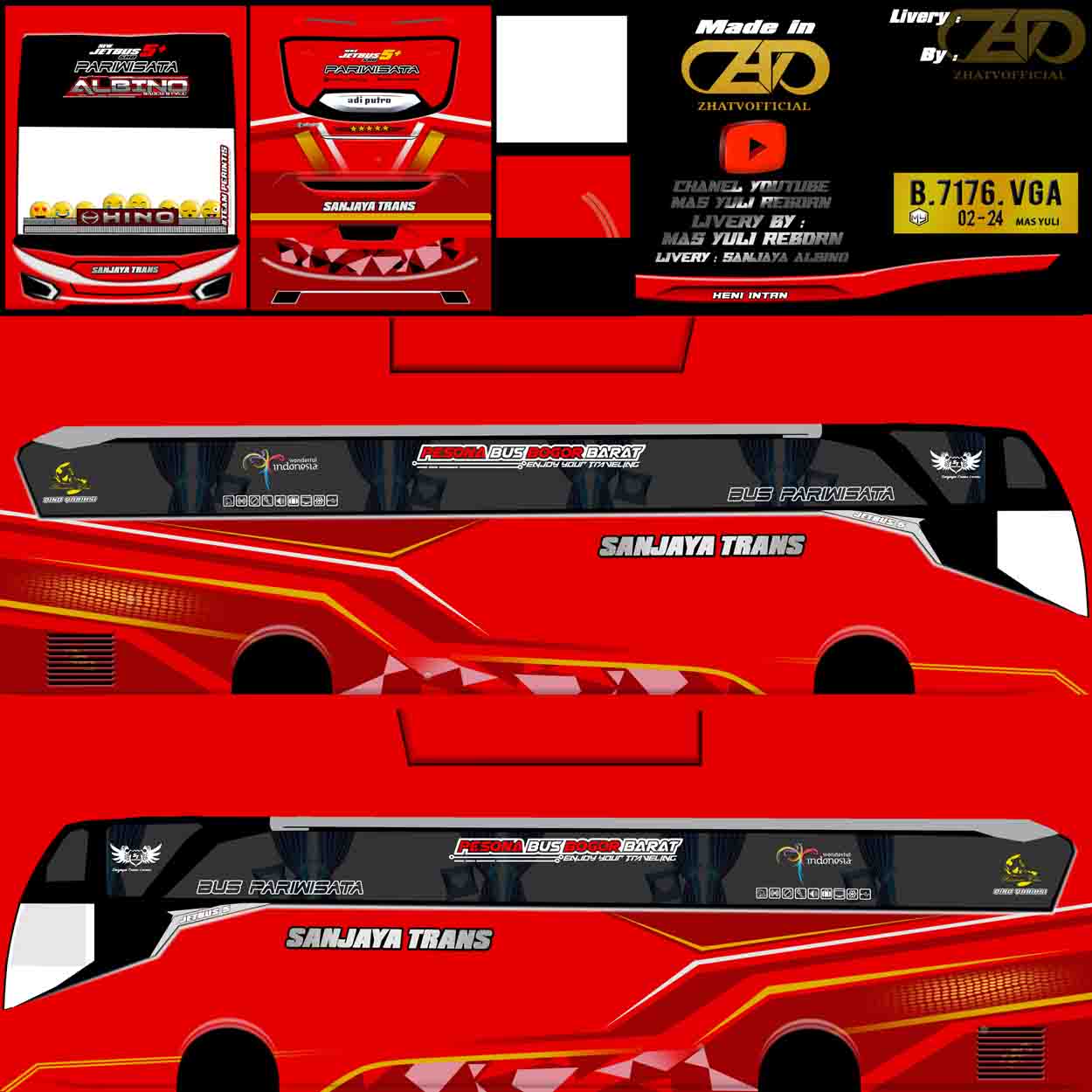 livery bus simulator sanjaya trans