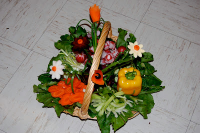 Veggie Tails and Veggie Flowers for Veggie Basket