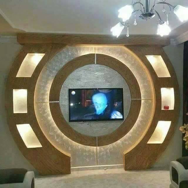 Handmade Gypsum Board Tv Wall Units Decor Units