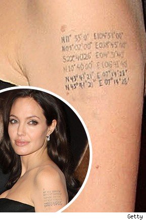 angelina jolie tattoos