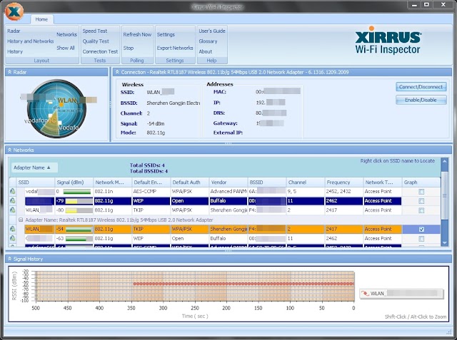 Xirrus Wi-Fi Inspector 1.2.1.4 + Gadget Xirrus Wi-Fi Monitor 1.2.0 [Uno de los mejores visualizadores de redes Wi-Fi]