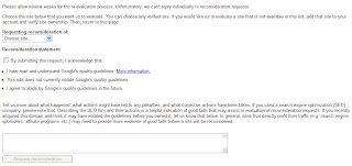 Google Reconsideration Form