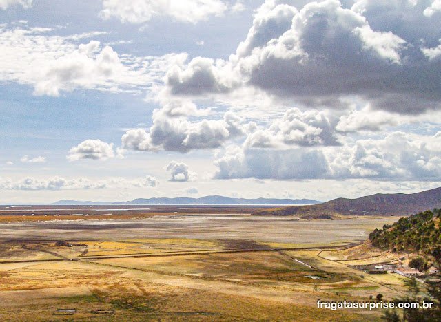Lago Titicaca em Puno no Peru