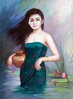 khmer girl painting