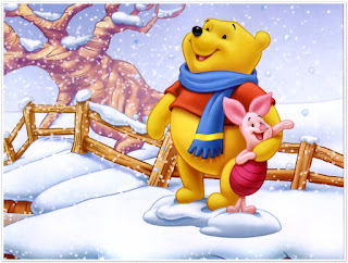Winnie the Pooh Christmas Celebration: Free Printable Frames, Cards or Invitations