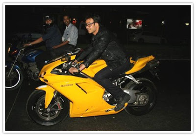 Vivek Oberoi on Ducati 1098