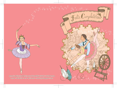 feliz cumpleaños ballet Spanish Birthday card バレエ スペイン語 誕生日カード tarjeta de cumpleaños