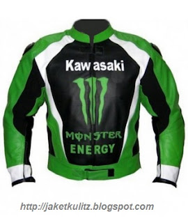 Gambar Jaket Kulit Motor Kawasaki Racing