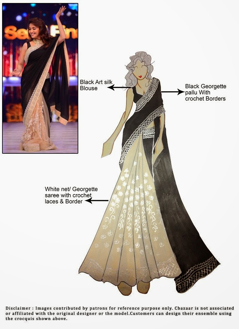 http://www.cbazaar.com/saree/diy/diy-georgette-madhuri-dixit-half-n-half-saree-p-sacdc1433.html