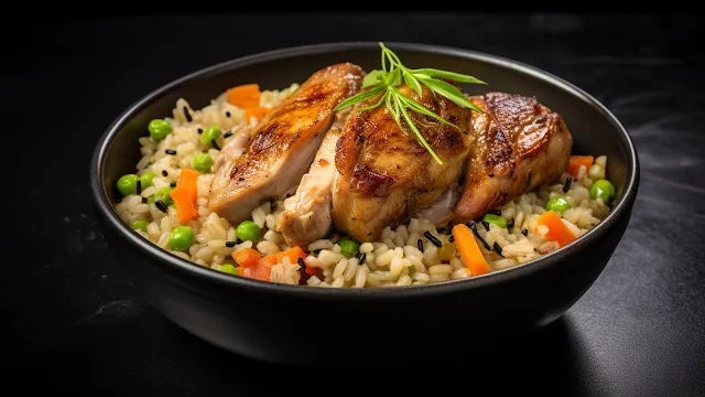 How do I make a healthy chicken and rice dish?