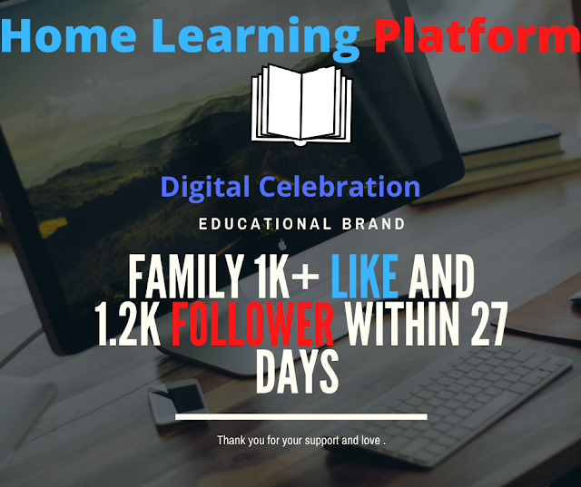 Thank for Making Us a Family of 1K+ || Home Learning Platform