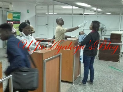 NIGERIAN AIRPORT AUTHORITIES BEGIN SCREENING OF PASSENGERS AGAINST EBOLA (PHOTOS)