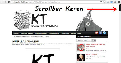 mengubah jadi scrollbar keren