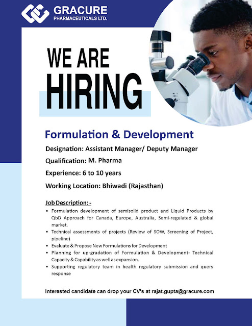 Gracure pharma jobs