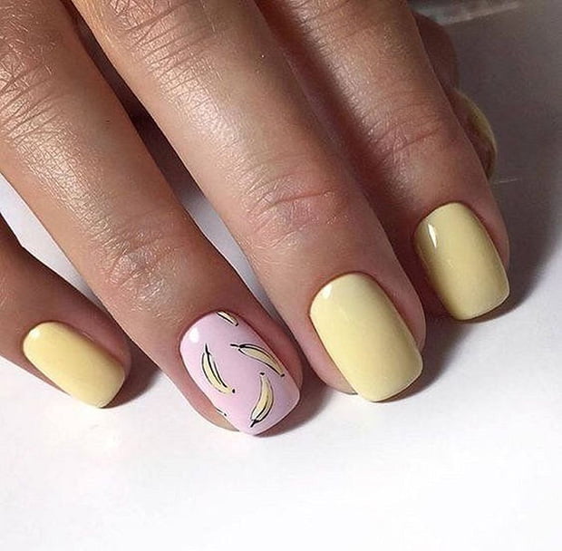 Yellow Style Nail Art Ideas #48