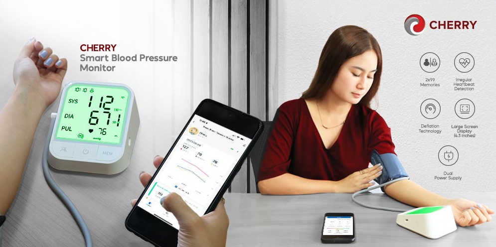 CHERRY Smart Blood Pressure Monitor, Blood Pressure Monitor with Irregular Heartbeat Detection