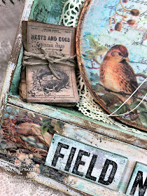 Sara Emily Barker https://sarascloset1.blogspot.com/2019/08/field-notes-vignette-for-funkie-junkie.html Mixed Media Vignette Tim Holtz 8