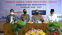 Waka Polres Indramayu Menghadiri Pelantikan Pengurus SMSI Kabupaten Indramayu