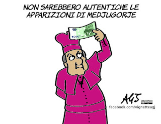 medjugorje, inviato papale, miracoli, apparizioni, satira, vignetta