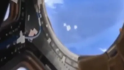 Diamond UFOs are filmed by an astronaut going past the ISS.
