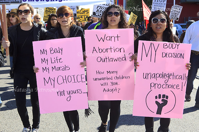 activists march on hollywood blvd. on international women's day in los angeles, rally in hollywood on international women's day